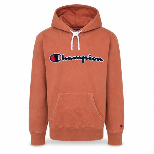 Champion Men’s Brown Small Pullover Hoodie Logo Sweatshirt
