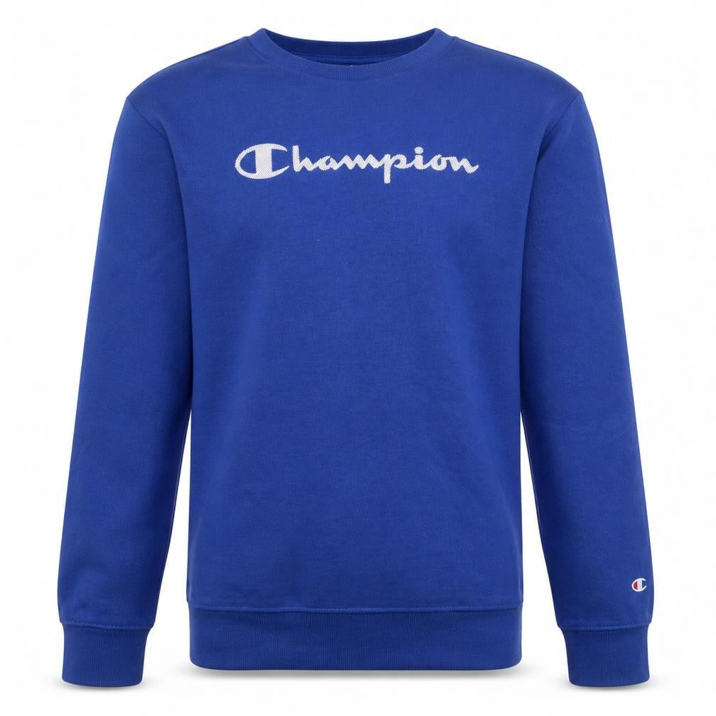 Champion Boys Blue Logo Pullover Sweatshirt 15-16Y Crew Neck Casual
