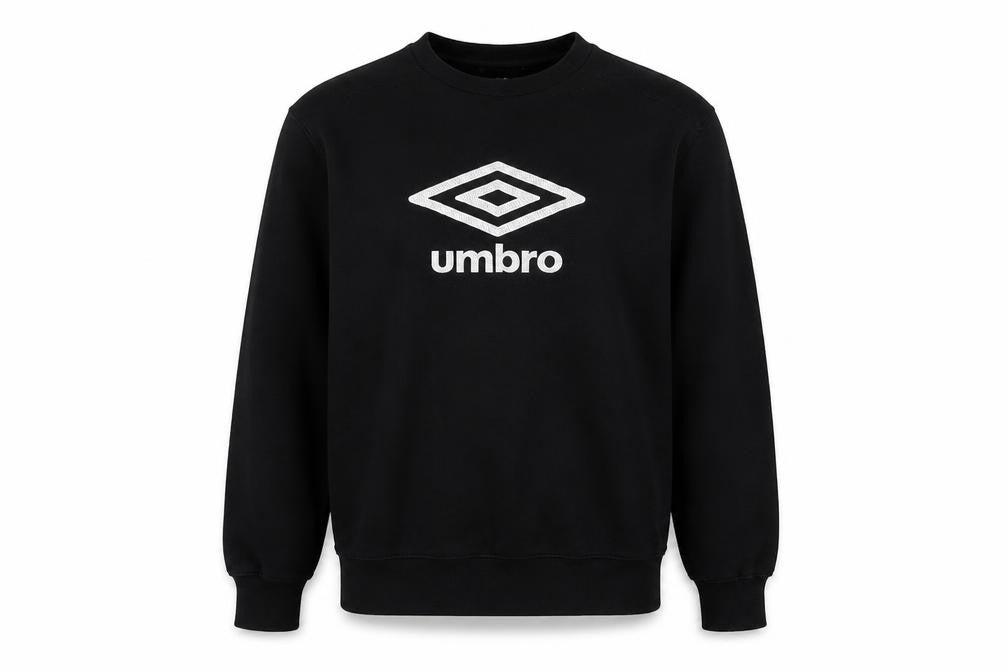 Umbro Boys Black Sweatshirt 14-15Y Regular Fit Crew Neck Pullover