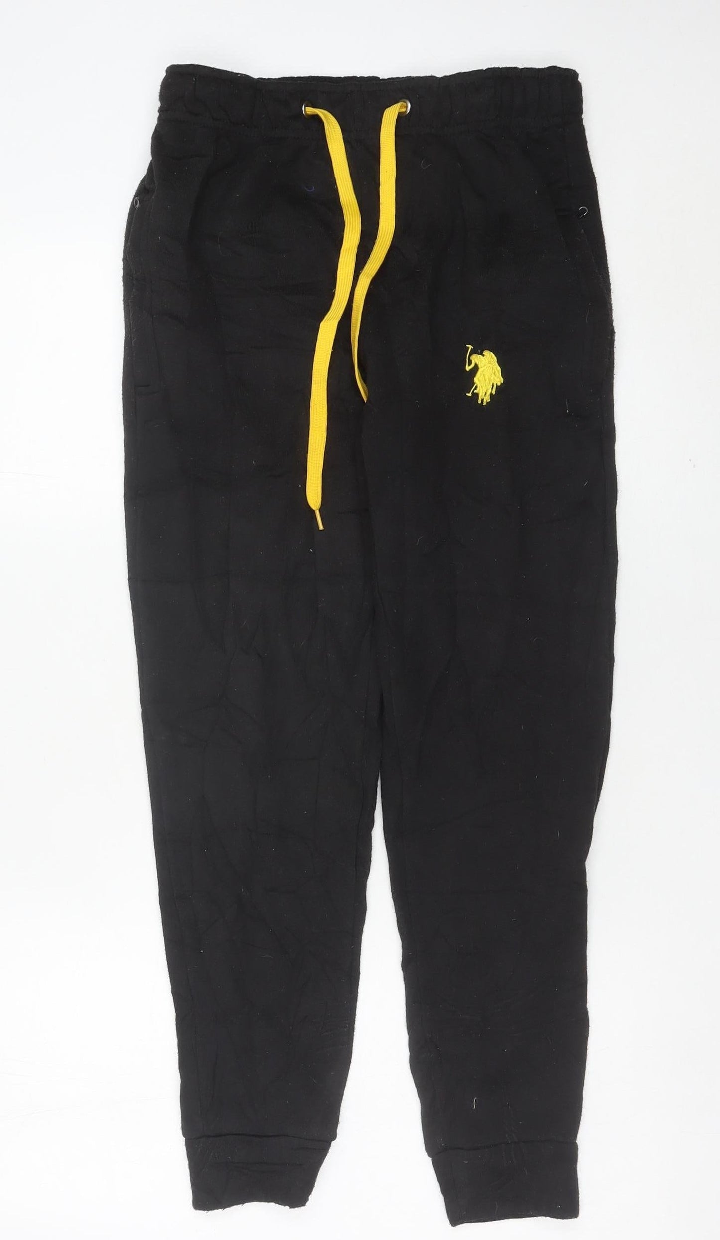 U.S. Polo Assn. Men's Black Jogger Trousers Small Regular Fit