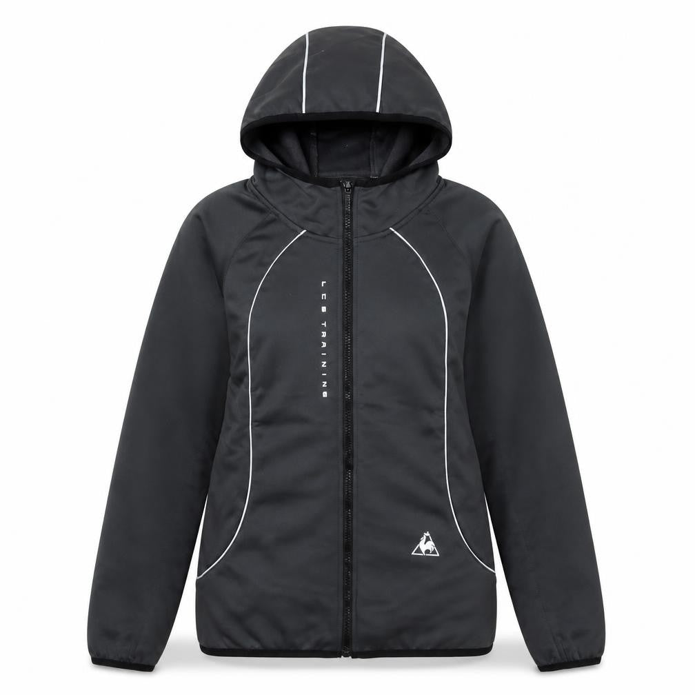 Le Coq Sportif Womens Black Size 8 Track Jacket Hooded Full Zip