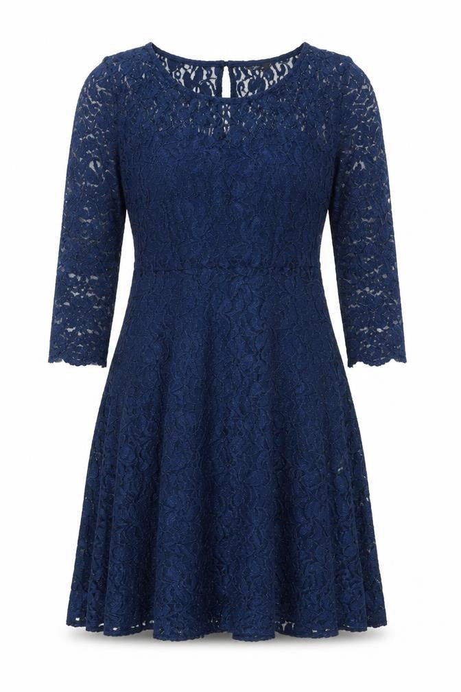 Marks & Spencer Women’s Blue Lace Knee Length Dress Size 10