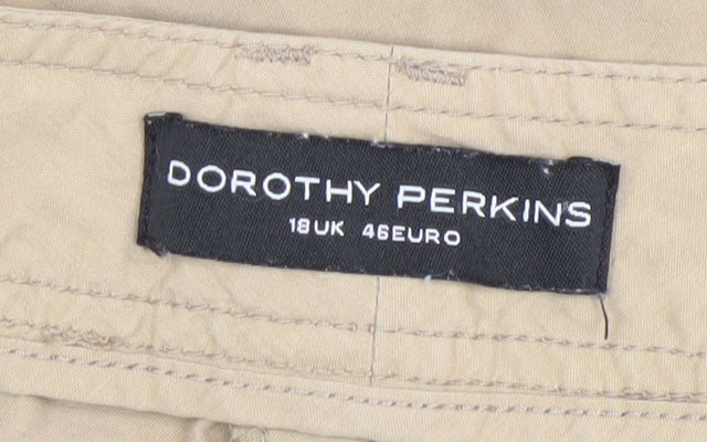 Dorothy Perkins Womens Beige Size 18 Chino Straight Trousers
