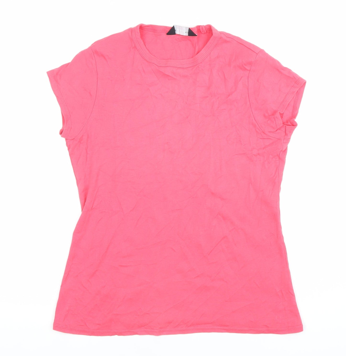 Dorothy Perkins Womens Pink Size 14 Cotton Crew Neck T-Shirt
