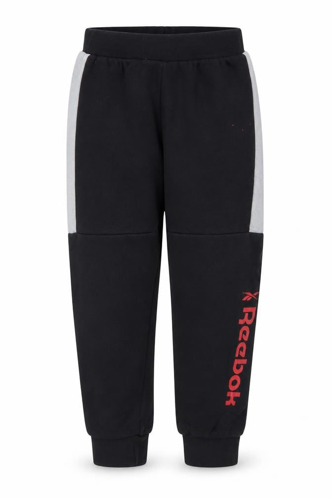 Reebok Boys Black Jogger Sweatpants 4-5 Years Cotton Blend Activewear