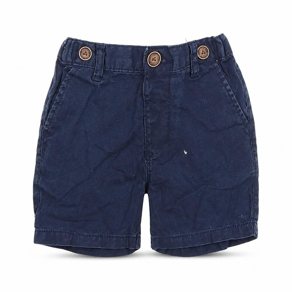 Next Unisex Baby & Toddler Blue Linen Blend Shorts 18-24 Months