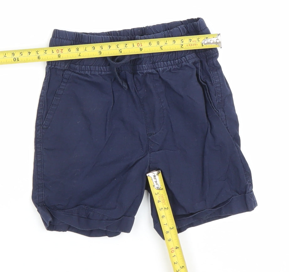 Urban Rascals Unisex Baby Blue Cotton Shorts 12-18M Elastic Waist
