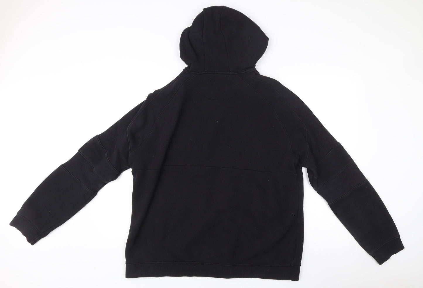 US ATH Men’s Black XL Full Zip Hoodie Cotton Blend Hooded Sweatshirt