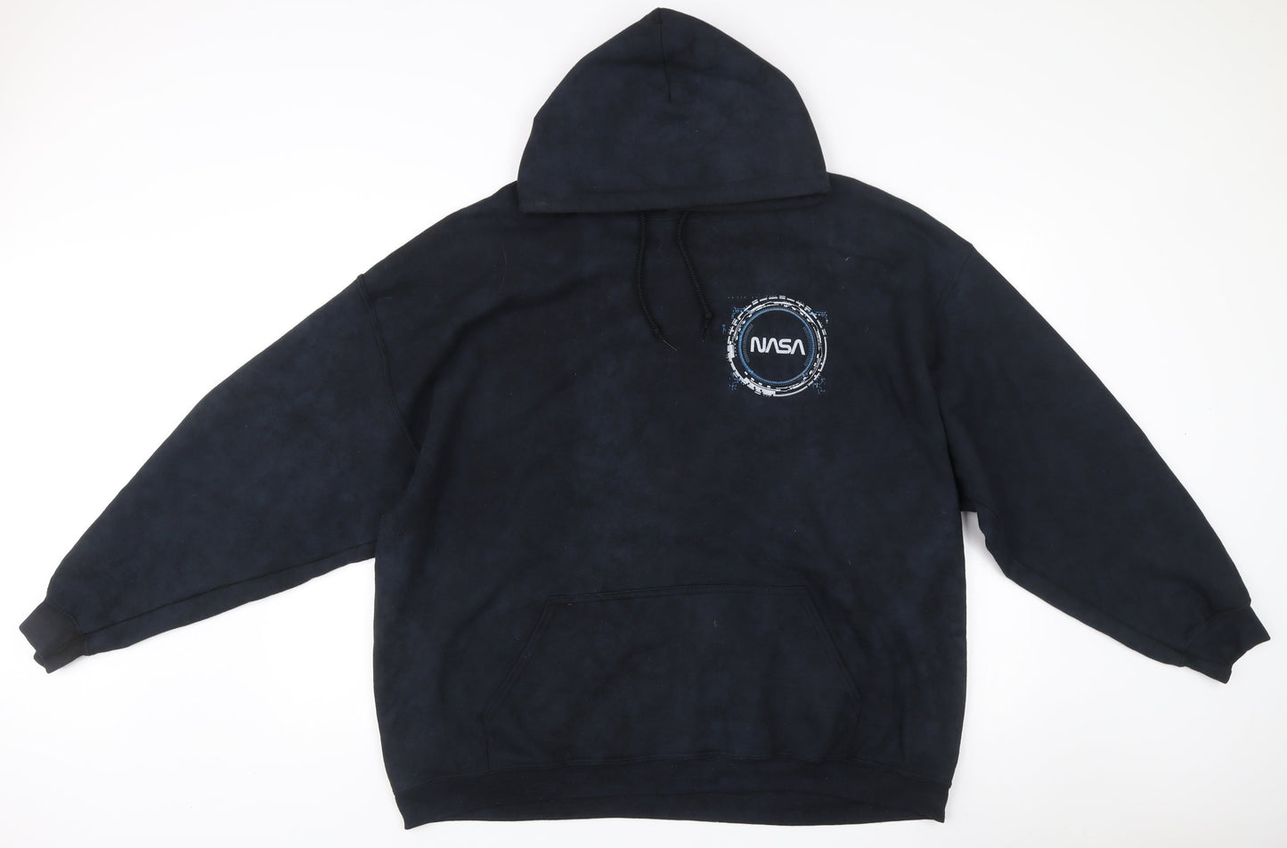 NASA Men's Black Pullover Hoodie Sweatshirt M Logo Space Graphic