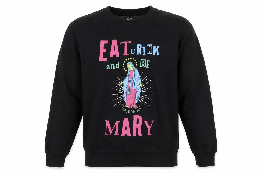 Batch1 Unisex Adults Black Small Pullover Sweatshirt Graphic Print Funny