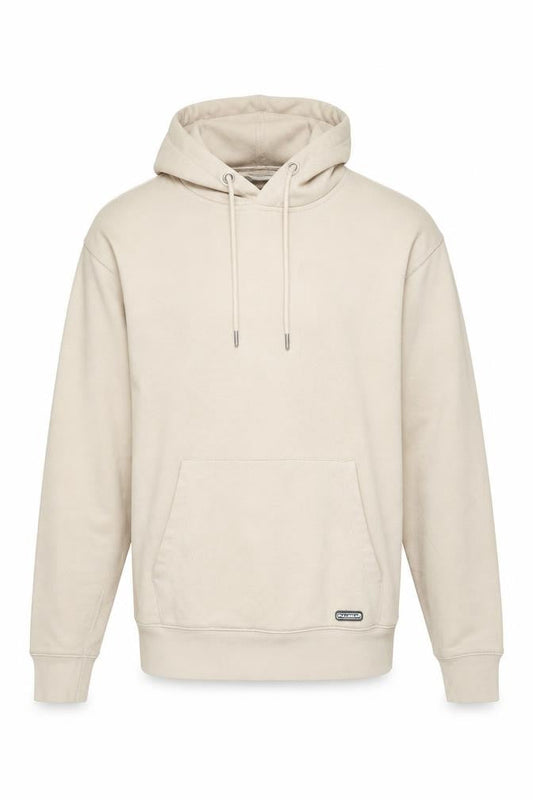 Pull&Bear Men’s Beige Pullover Hoodie S Comfort Fit Long Sleeve