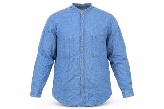 Taylor & Butler Men’s Blue Cotton Denim Long Sleeve Shirt L