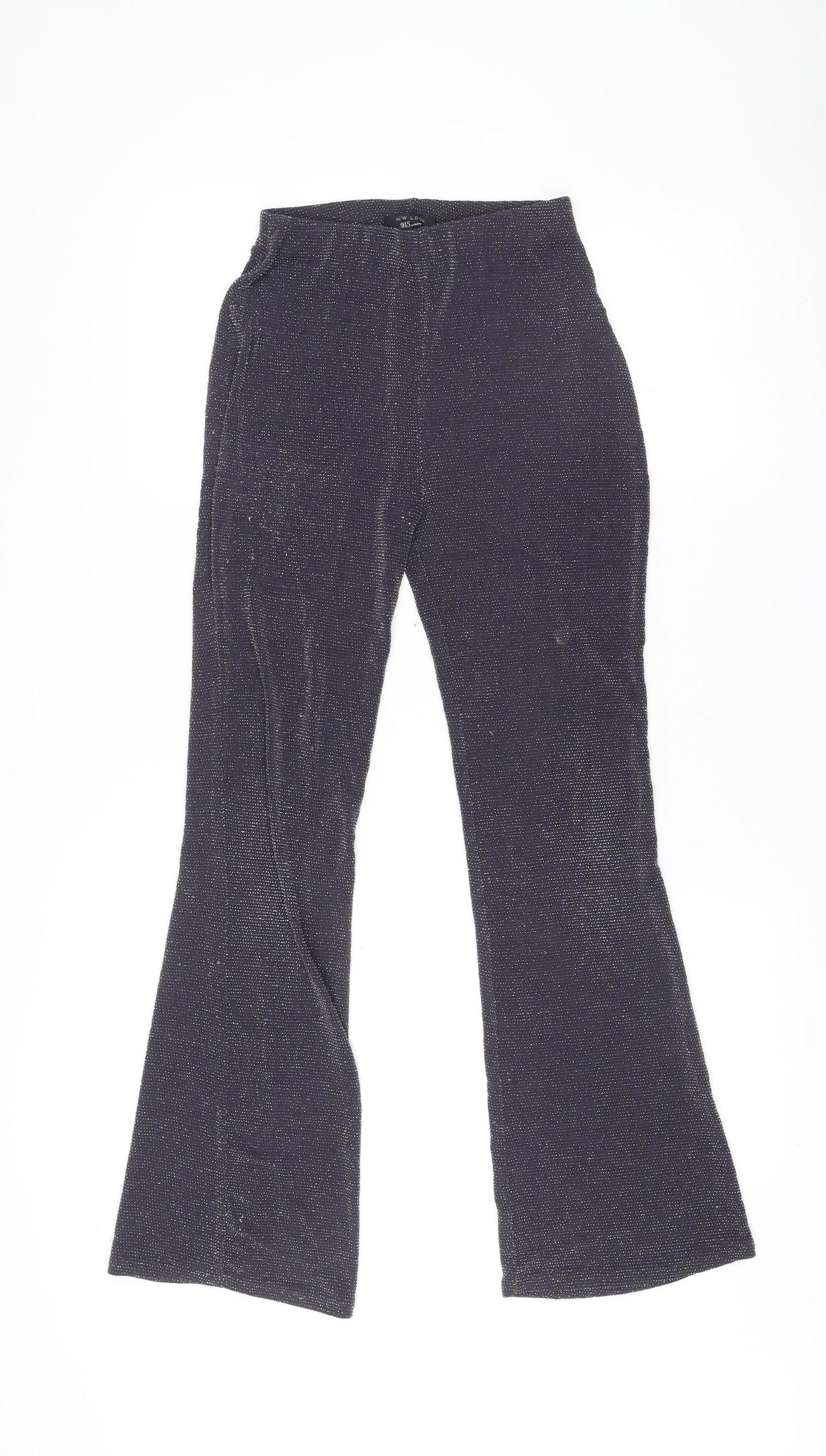 New Look Girls Black Glitter Slim Fit Jeggings Age 14-15 Years Party Trousers