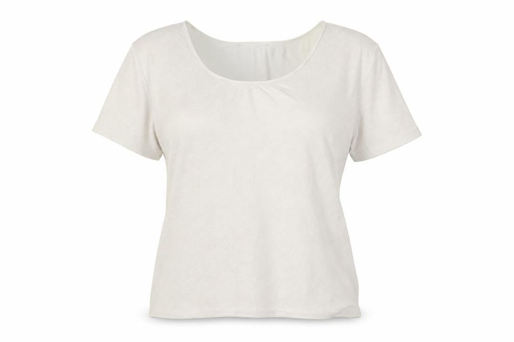 Marks & Spencer Women’s Ivory Paisley Scoop Neck T-Shirt UK 18