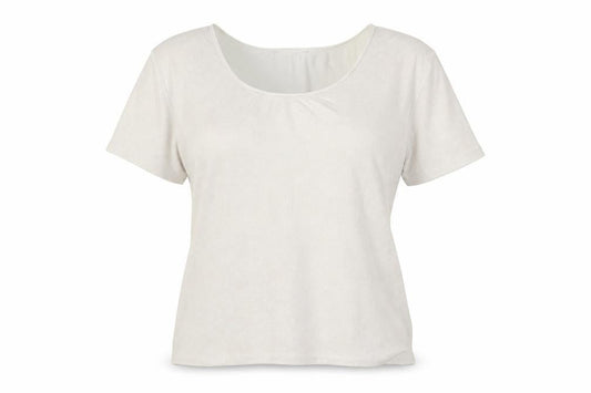 Marks and Spencer Women’s Ivory Paisley Scoop Neck T-Shirt UK 18