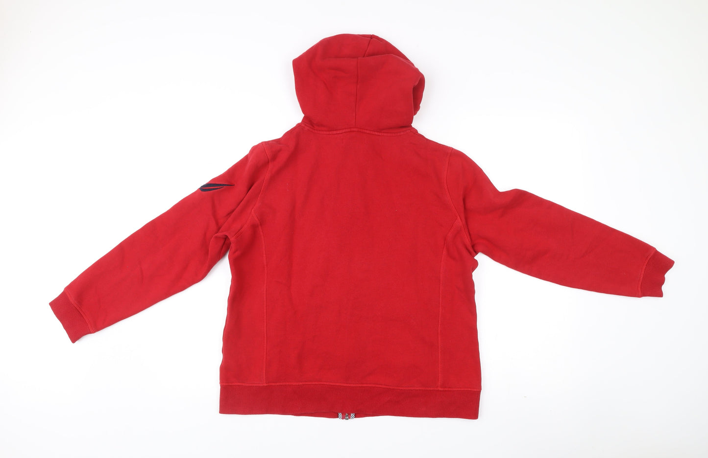 Nautica Women’s Red Full Zip Hoodie XL Cotton Blend Logo