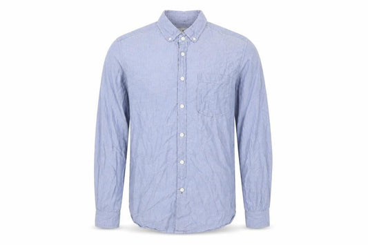 Jasper Conran Men’s Blue Cotton Button-Up Shirt M Regular Fit