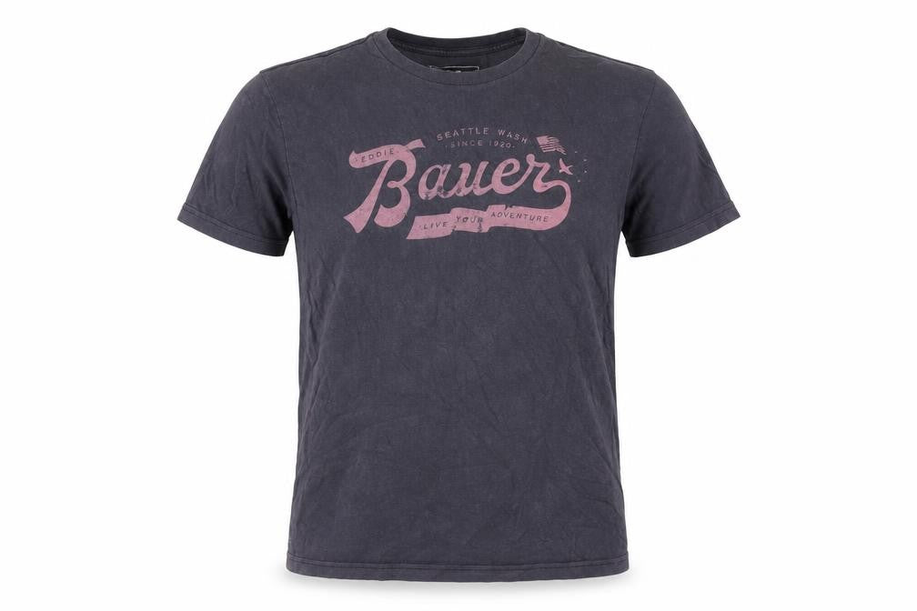 Eddie Bauer Mens Black Graphic Outdoor Cotton T-Shirt Size M