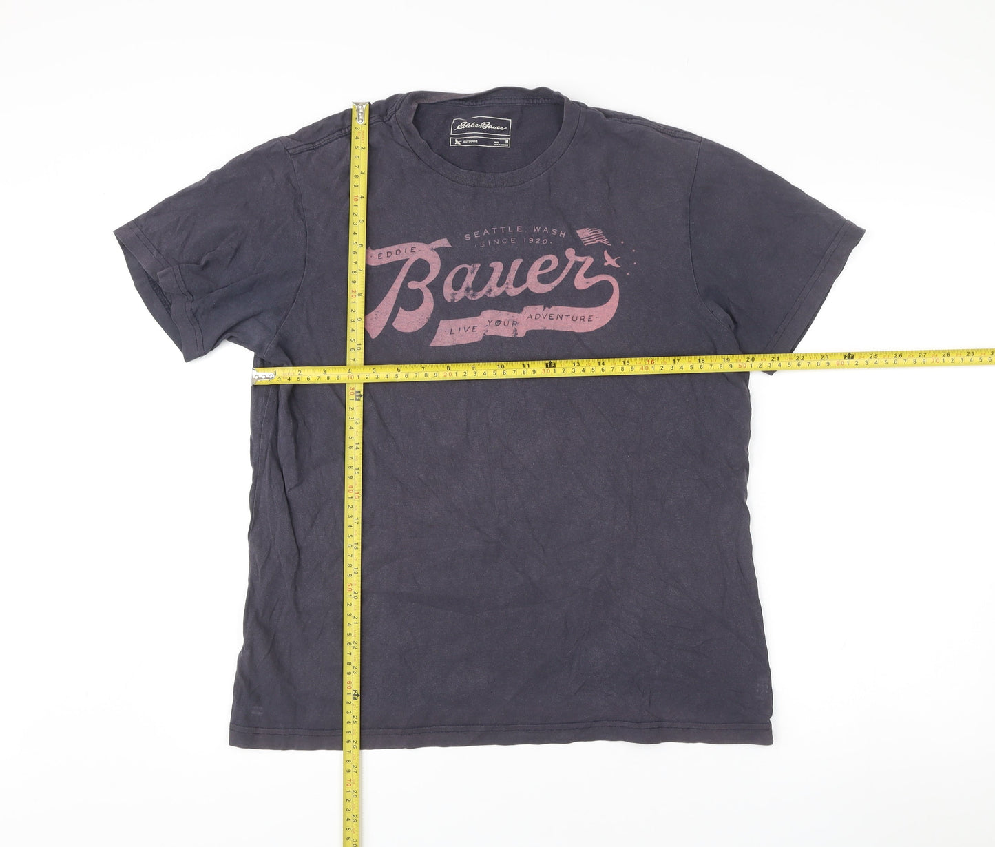 Eddie Bauer Mens Black Graphic Outdoor Cotton T-Shirt Size M