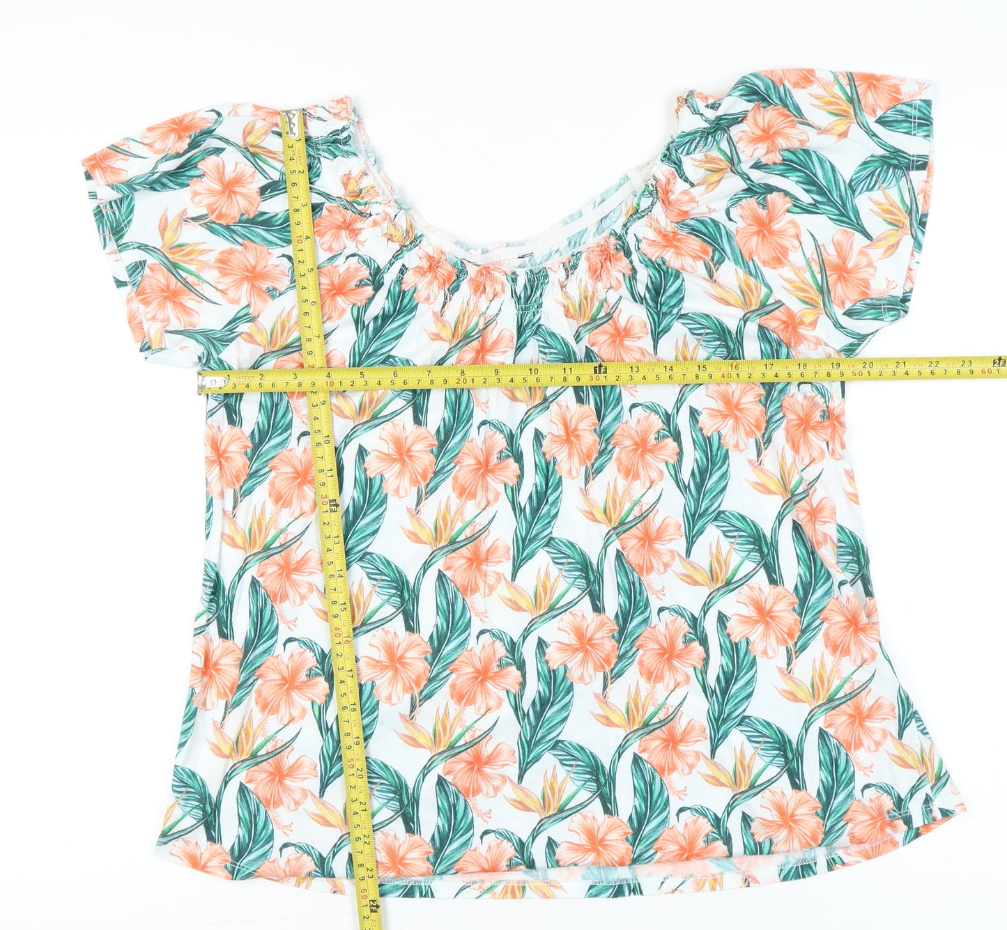 Debenhams Women’s Multicoloured Floral Tunic Blouse Size 16