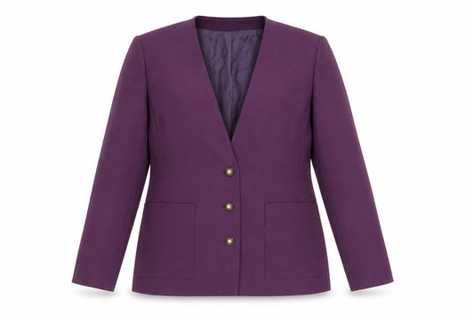 C&A Women Purple Blazer Jacket Size 14 Formal Workwear