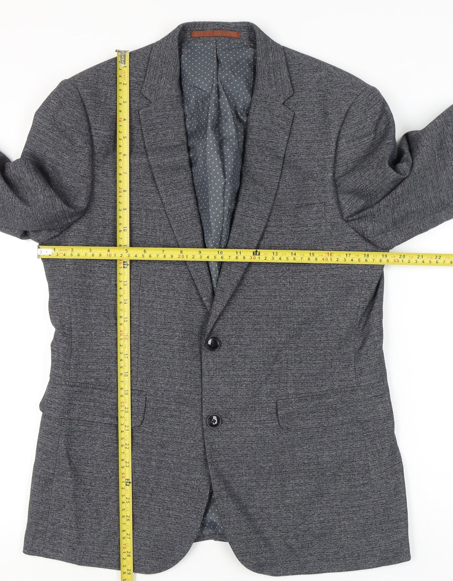 Burton Menswear Men Grey Skinny Fit 40R Blazer Jacket
