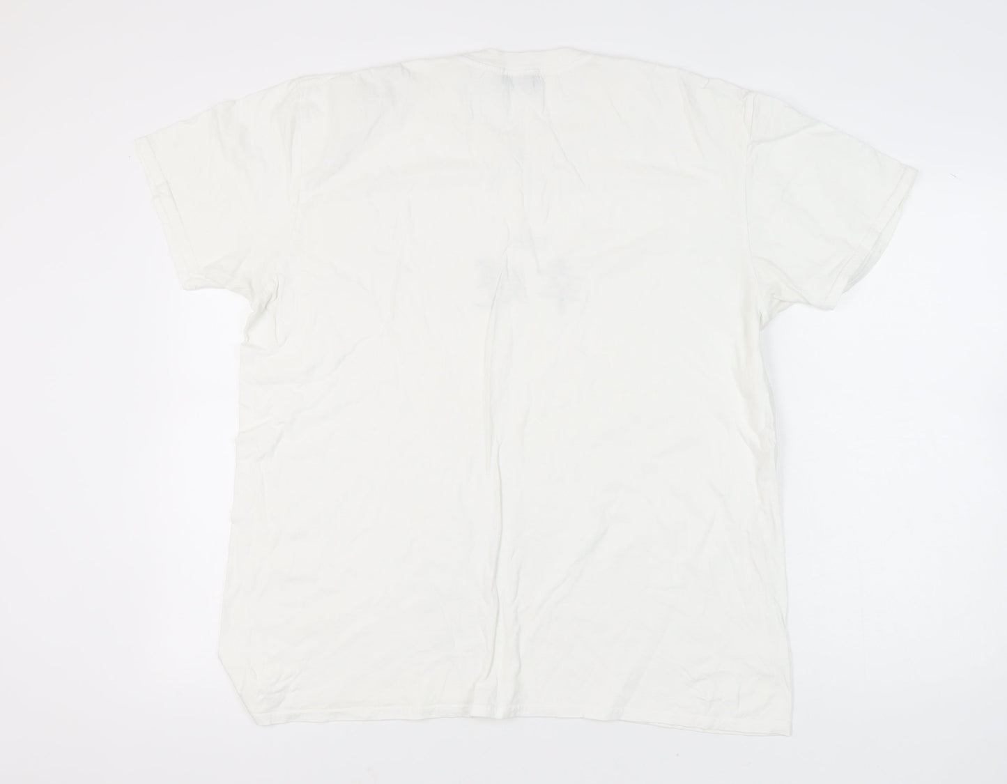 boohooMAN Men's White L Crew Neck Graphic Print T-Shirt