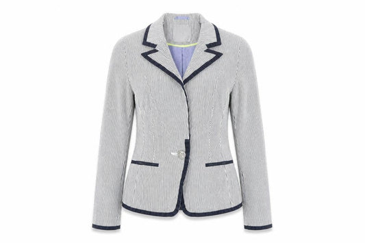 Tu Women’s Black Striped Blazer Size 8 Single Breasted Jacket