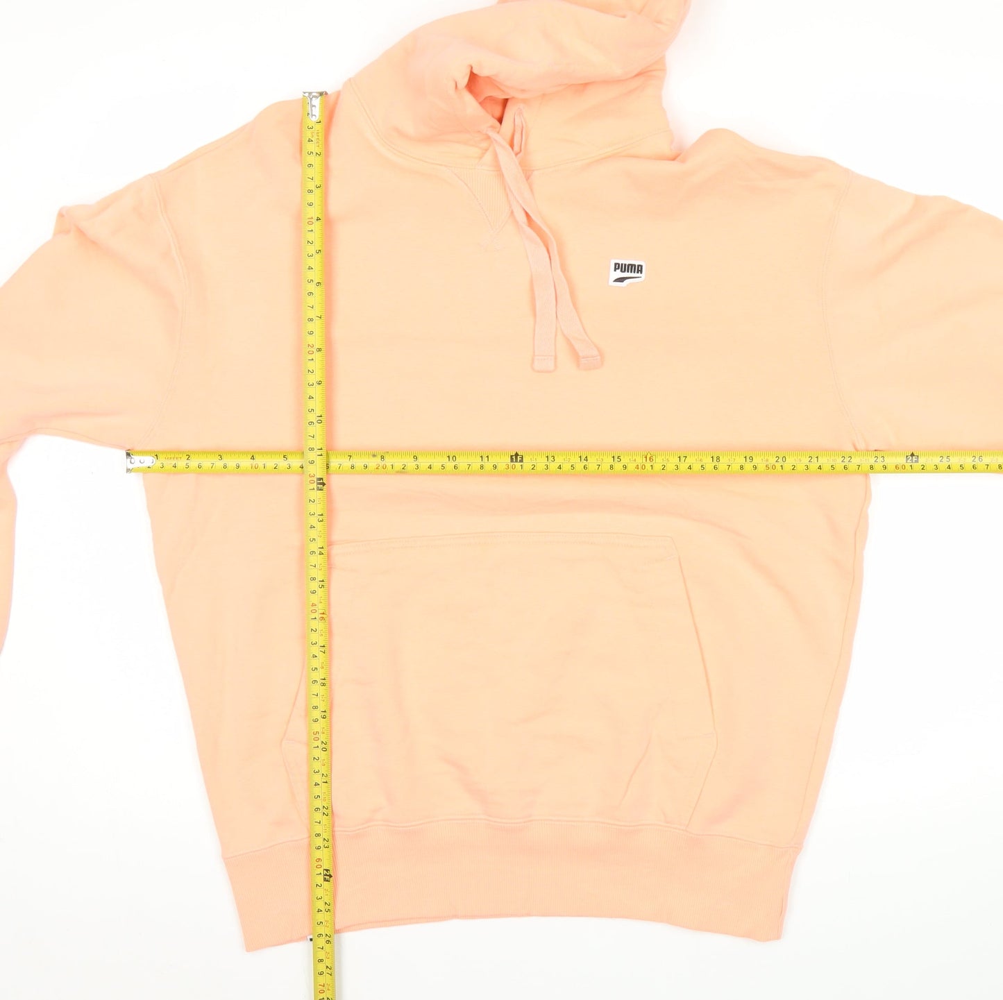 Puma Men’s Pink Pullover Hoodie Size M Regular Fit Cotton Blend
