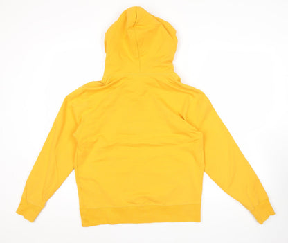 Champion Men’s Yellow Pullover Hoodie Small Logo Sportswear
