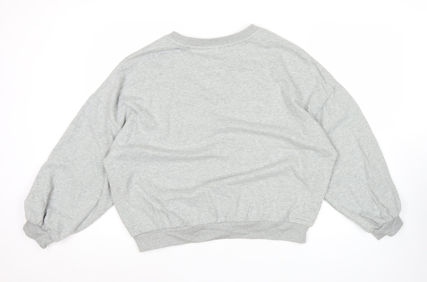 GAP Men's Grey Sweatshirt M Crew Neck Pullover Logo Cotton Blend