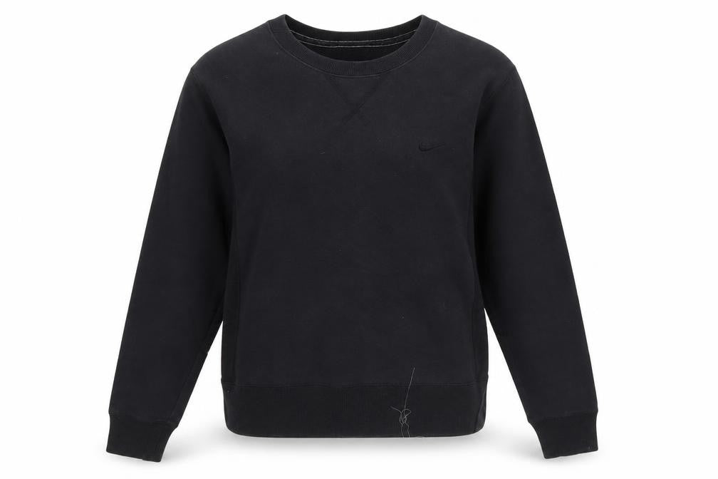 Nike Women Black L Pullover Sweatshirt Crew Neck Long Sleeve