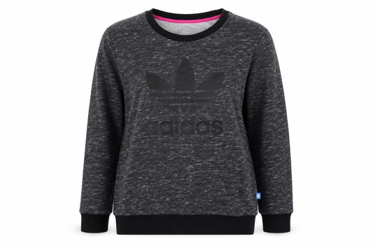 Adidas Women's Grey Logo Sweatshirt Size 12 Pullover Crew Neck