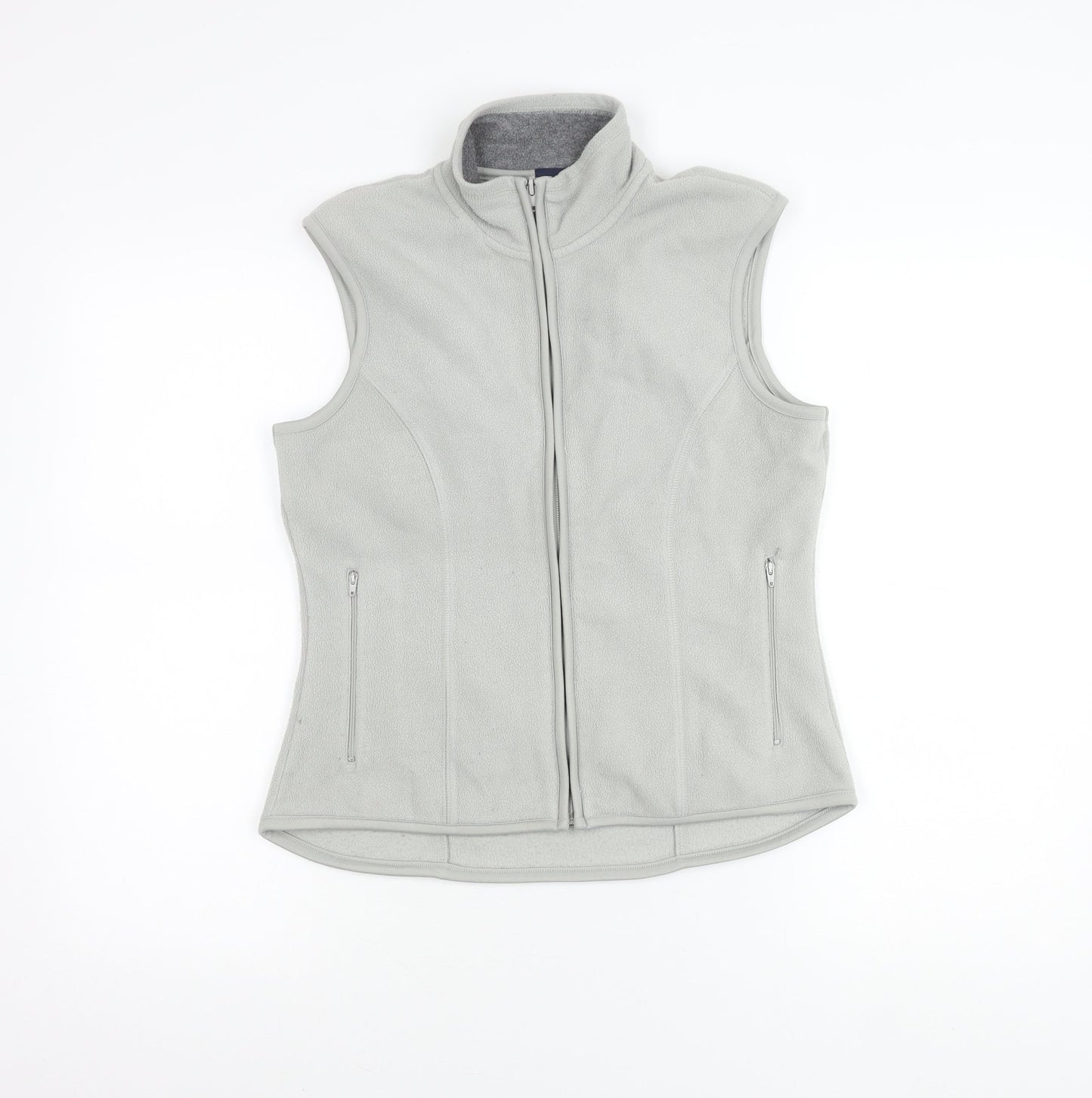 GAP Unisex Grey Fleece Waistcoat Bodywarmer S Full Zip Pockets