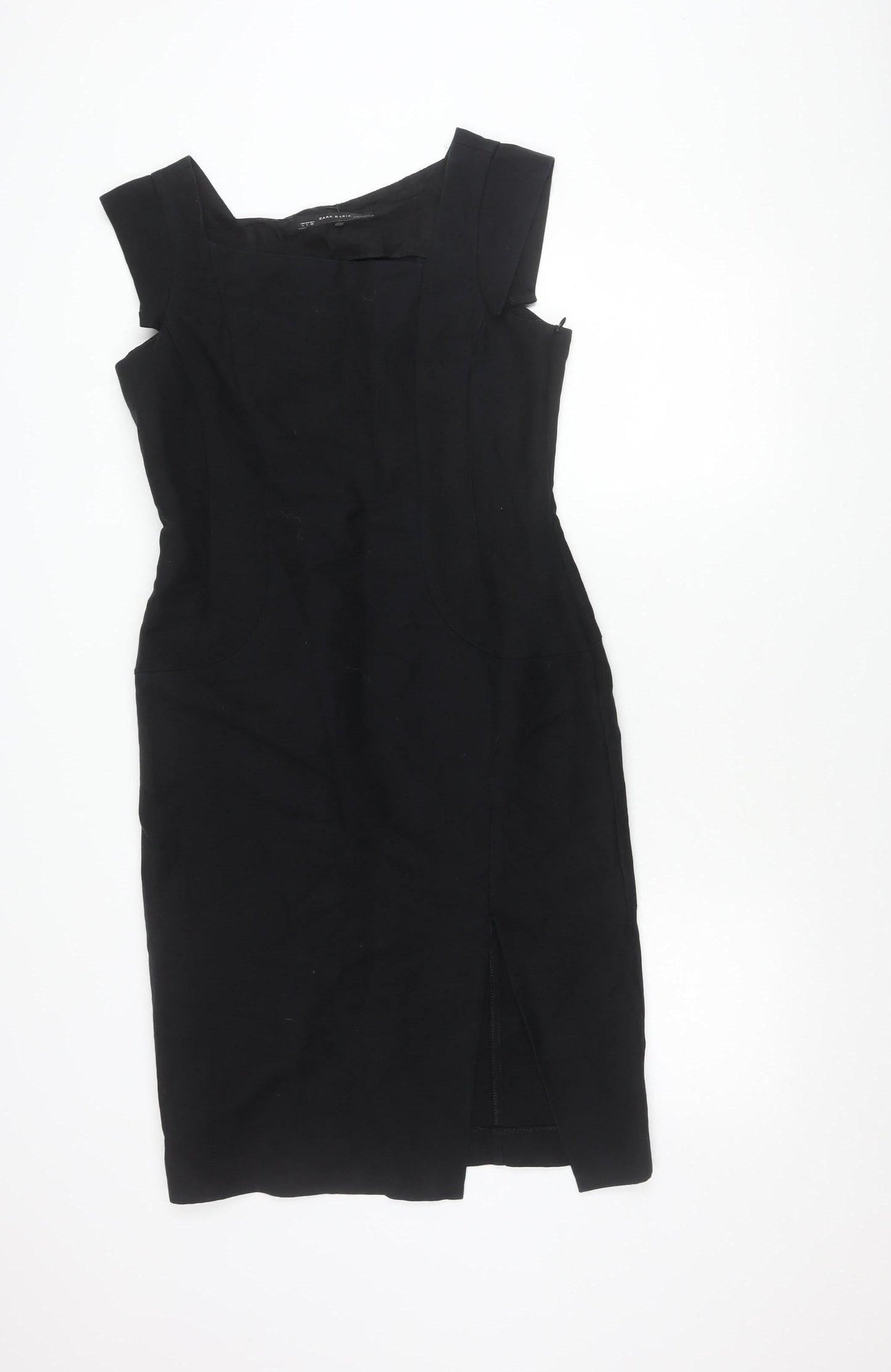 Zara Basic Women’s Black L Sheath Off Shoulder Knee Dress