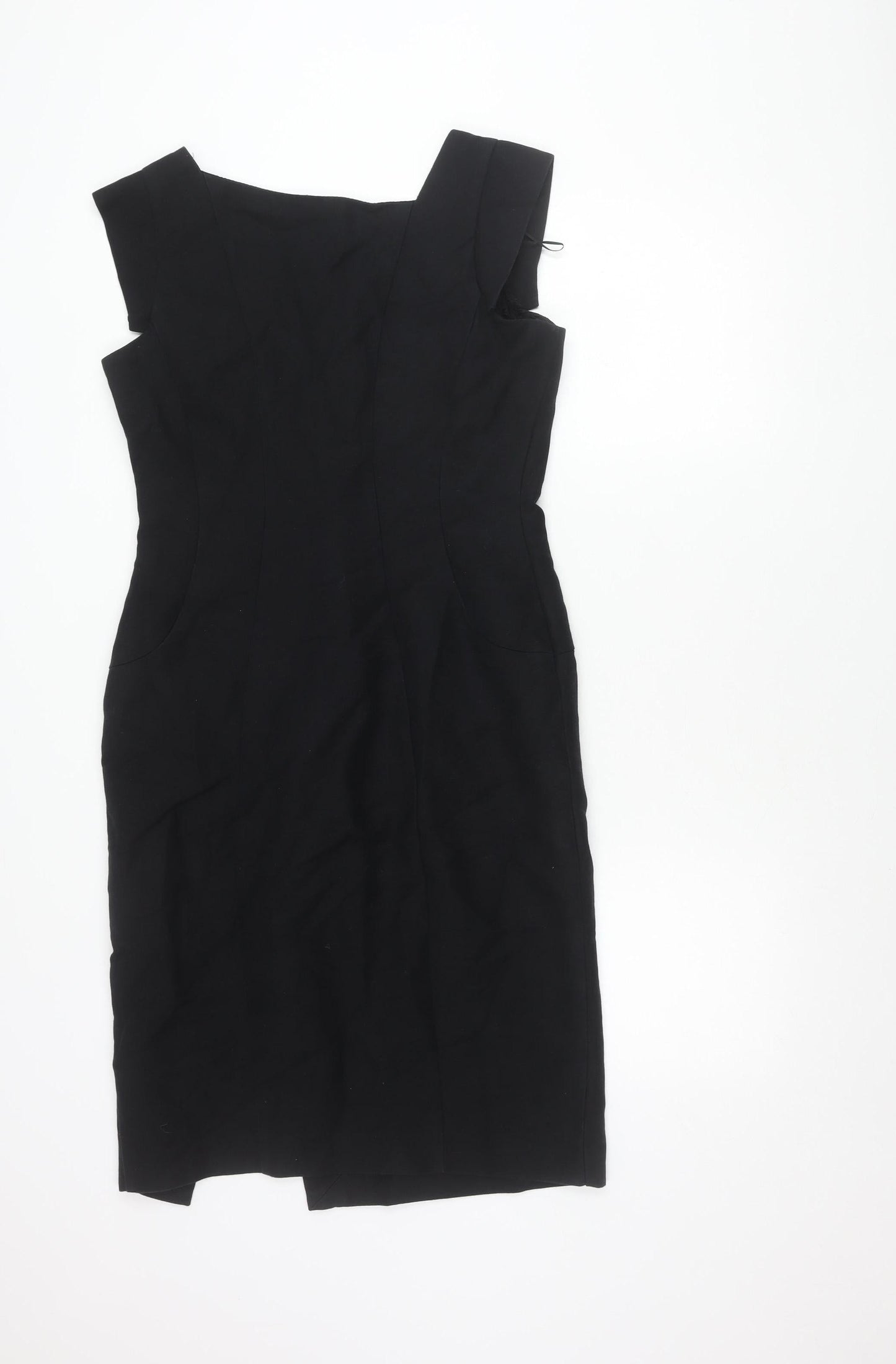 Zara Basic Women’s Black L Sheath Off Shoulder Knee Dress