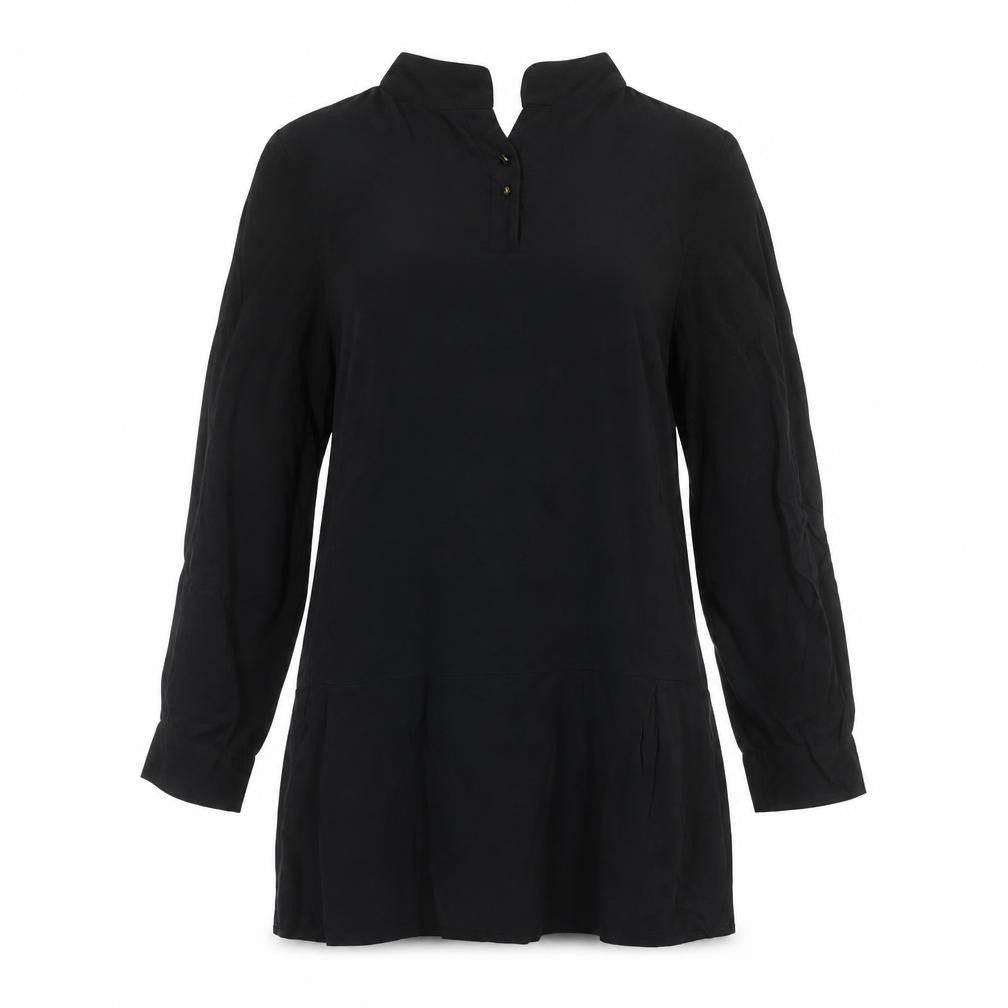 NAF NAF Womens Black Long Sleeve Tunic Blouse Size 10