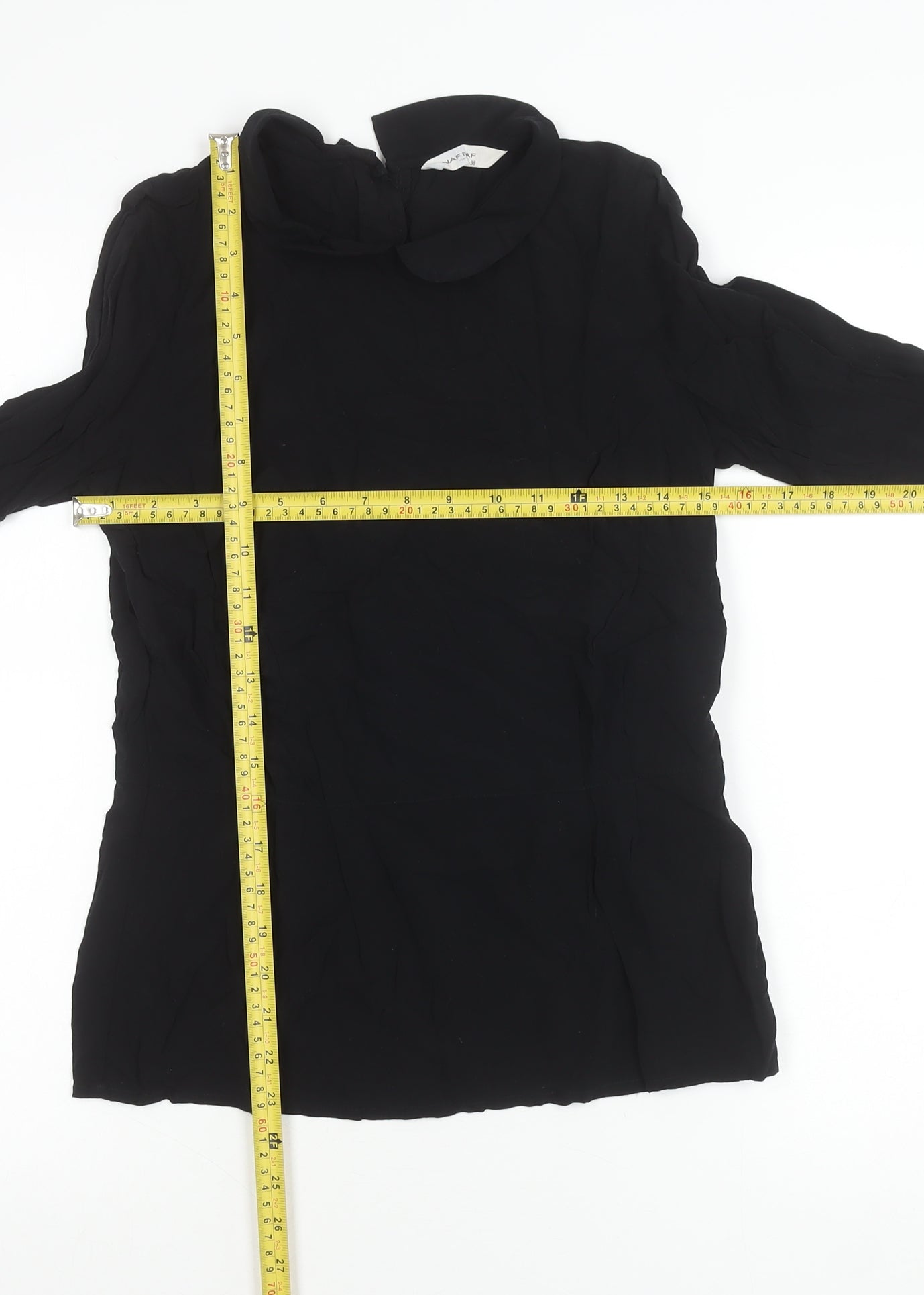 NAF NAF Womens Black Long Sleeve Tunic Blouse Size 10