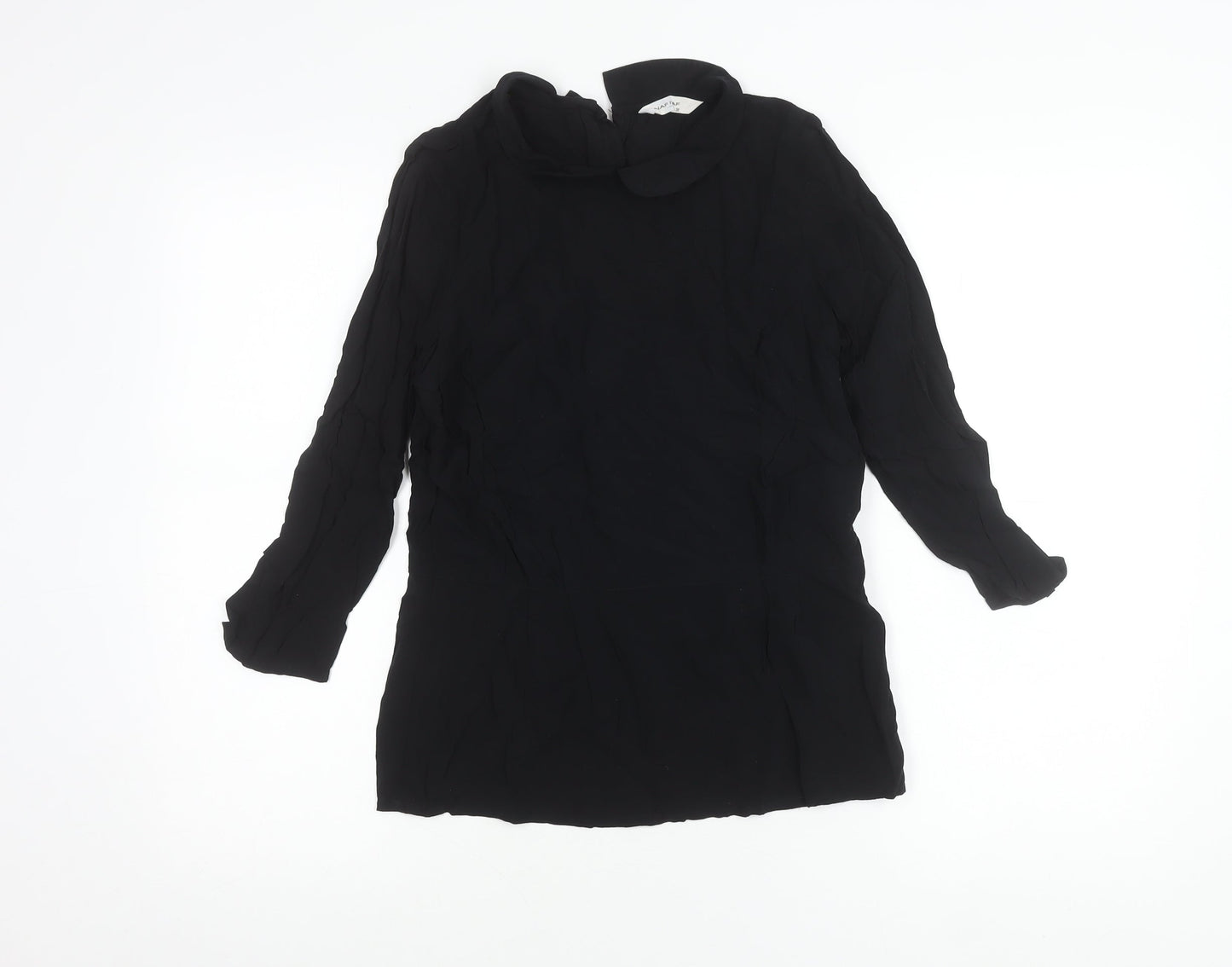 NAF NAF Womens Black Long Sleeve Tunic Blouse Size 10