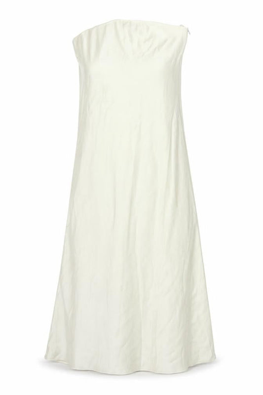 Zara Women Ivory XL Slip Dress Satin Cowl Neck Long Elegant