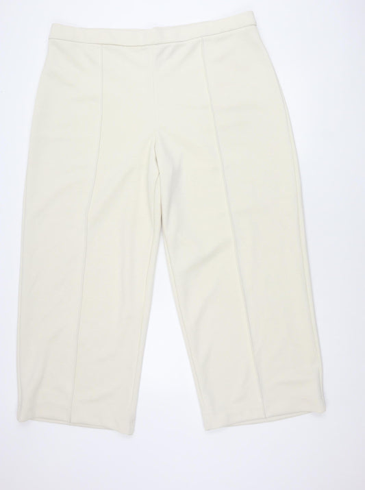 Marks and Spencer Womens Ivory Size 24 Straight Leg Trousers