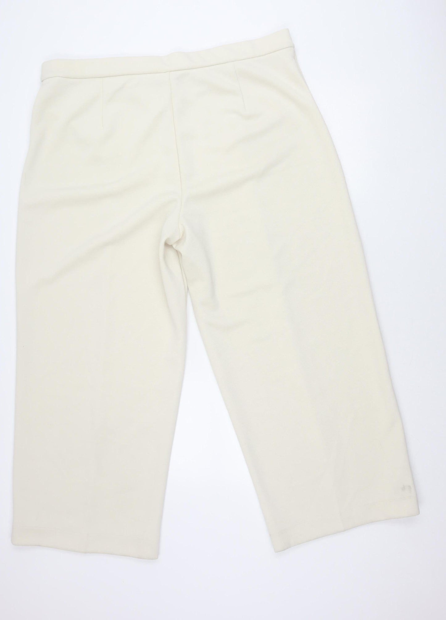Marks and Spencer Womens Ivory Size 24 Straight Leg Trousers