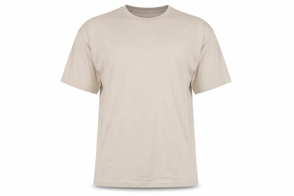 MAN Active Men's Beige Crew Neck Short Sleeve Regular Fit T-Shirt M