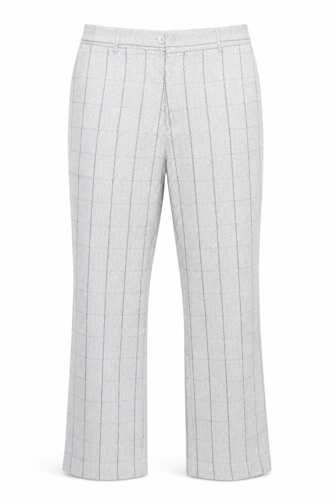 Cotton Traders Men's Grey Check Wool Blend Dress Pants Size 16 Regular