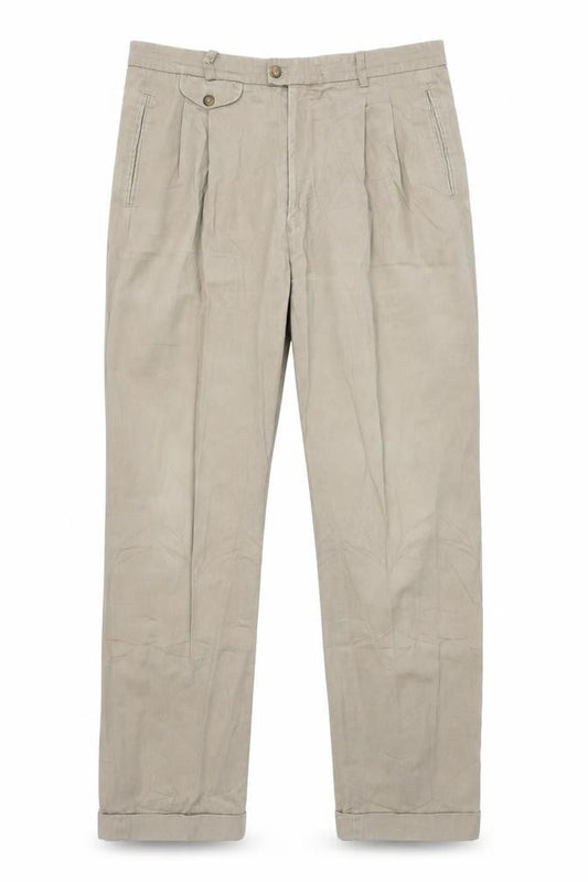 Woodville Men's Beige 3XL Chino Trousers Straight Leg 38W