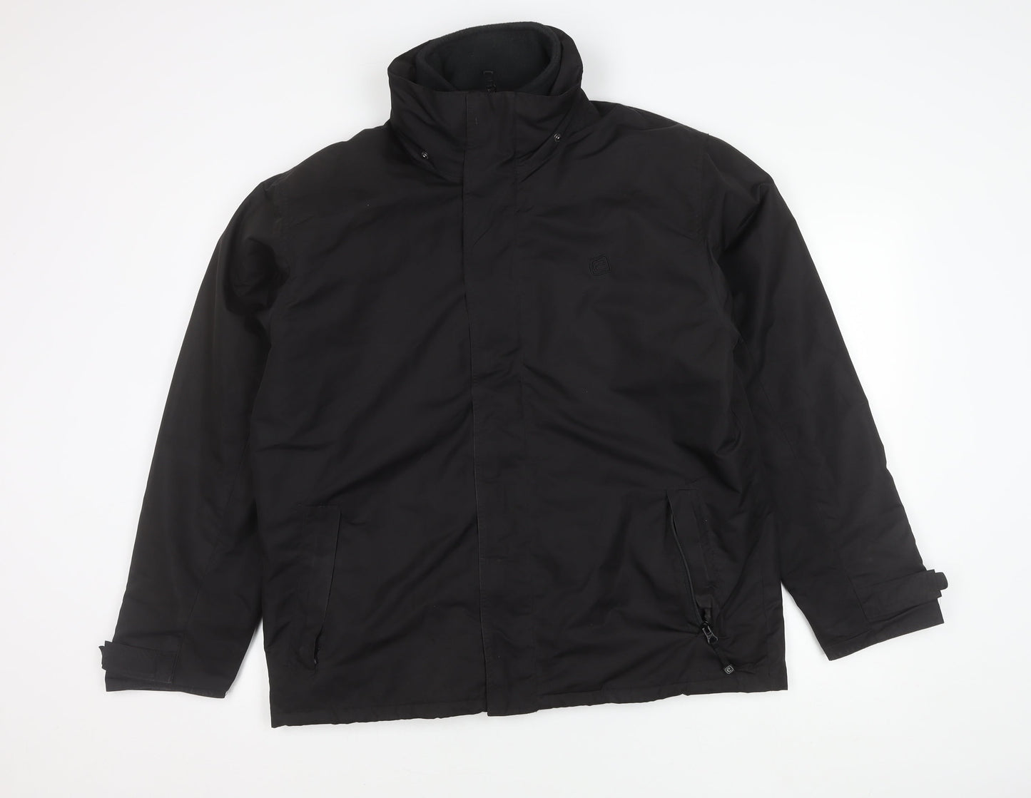 Mountain Essentials Men’s Black M Parka Jacket Hooded Polyester