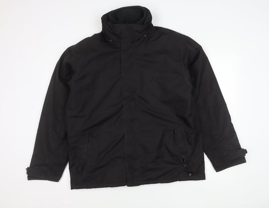 Mountain Essentials Men’s Black M Parka Jacket Hooded Polyester