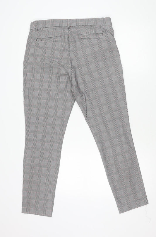 GAP Womens Grey Check Skinny Ankle Trousers Size 12