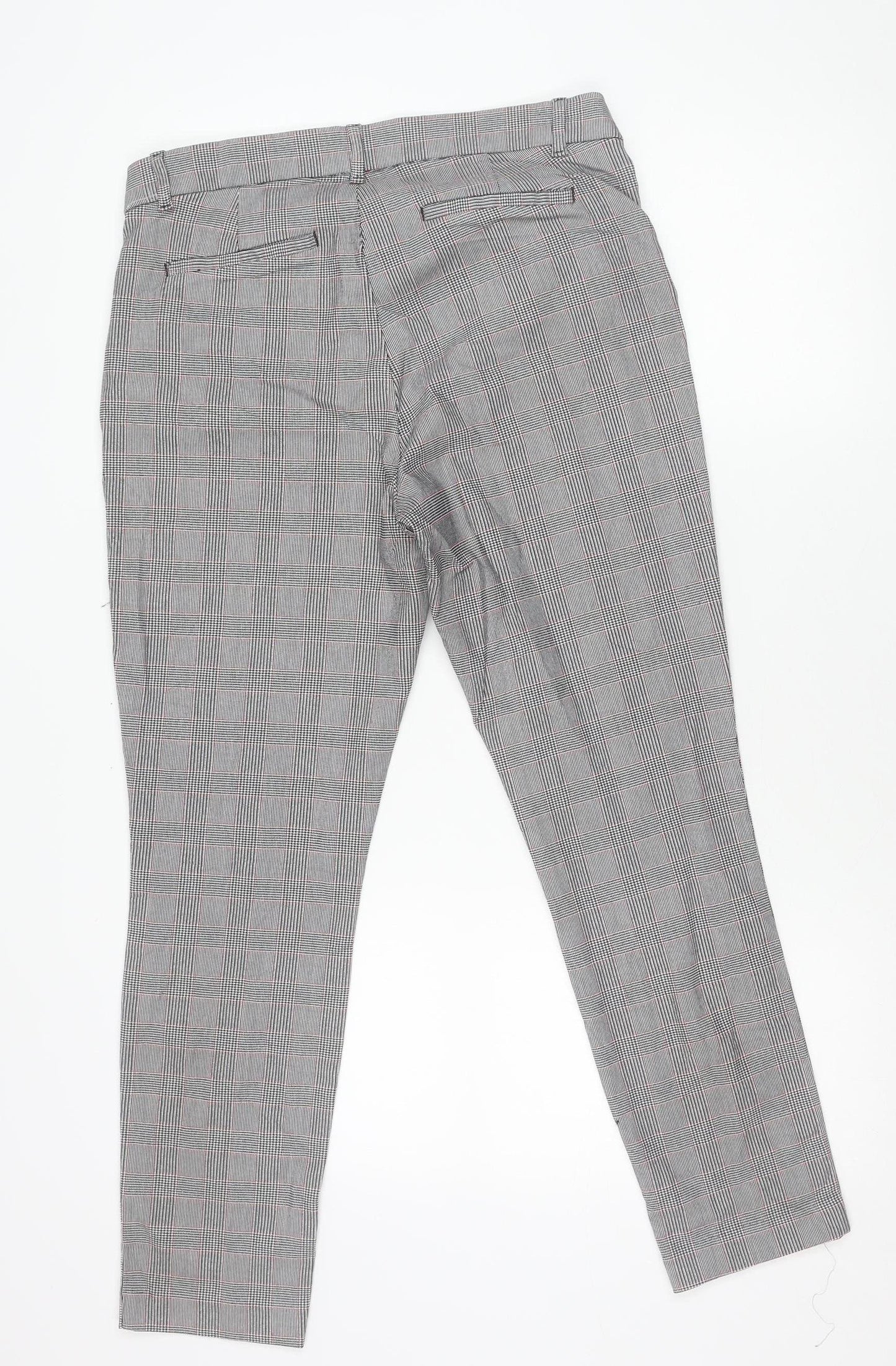 GAP Womens Grey Check Skinny Ankle Trousers Size 12