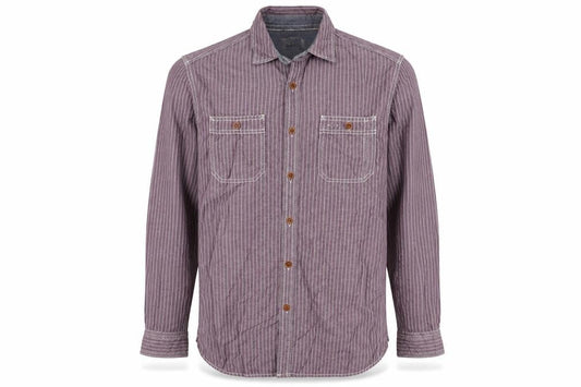 Marks & Spencer North Coast Men’s Purple Striped Cotton Shirt L